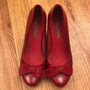 Plastic/latex-like Dorothy slippers!